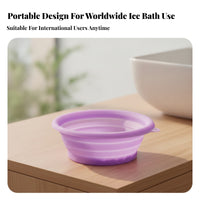 Silicone Cold Facial Bath Bowl Foldable Design Cold Facial Bath Bowl Ribbed Sides Skincare Tool