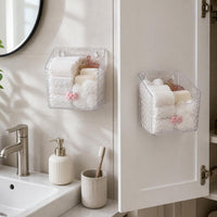Wall-Mounted Transparent Disposable Face Towel Dispenser for Bathroom