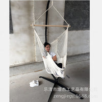 Indoor Outdoor Cotton Rope Macrame Hammock Swing Chair for Adults and Kids