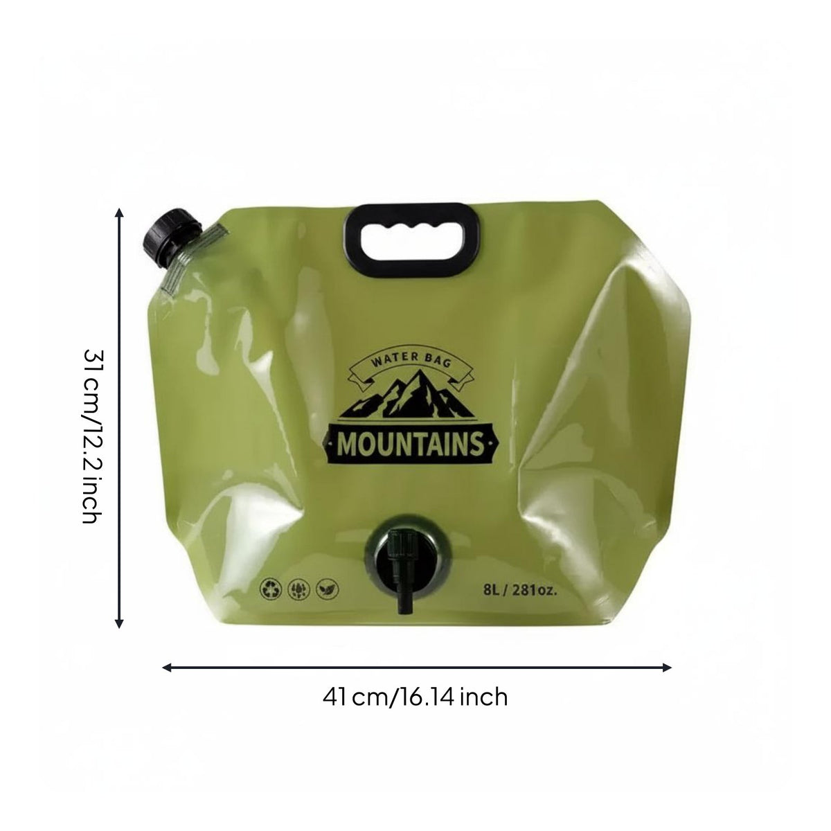 Camping Water Container with Spout Thickened Portable Water Carrier with Handle Compact for Camping, Outdoor Survival