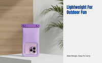 Waterproof Floating Phone Pouch, Rainproof, Outdoor Swimming, Colorful, Transparent, IPX8, Universal