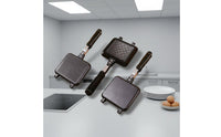 Double-Sided Sandwich Pan Simple to Clean Stovetop Sandwich Maker Versatile Non Toastie Maker for Campers, Students