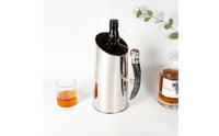 Ice Bucket with Handle Stainless Steel Ice Bucket Cylindrical Vessel for Decorators, Tabletop