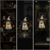 Witch Hat Night Light Ambient Witch Hat Lamp Gothic Lamp with Ornate Base Translucent Resin for Goths, Tabletop, Haunted House