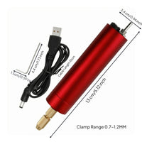 Electric Engraving Pen USB Powered Electric Engraver Engraving Pen Cylindrical Mini Rotary Tool Light Craft