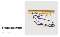 Tactile Experience Math Bead Chains with Frame Develops Fine Movement Skills Educational Bead Chains and Squares Improves Hand-Eye