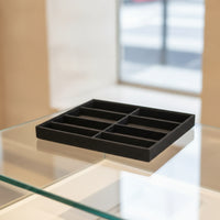 8-Compartment Jewelry Organizer Tray with Dividers Open-Top Jewelry Tray with Dividers Shallow Scratch-Resistant for Vanity