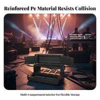 Waterproof 3U Rack Case Shockproof Audio Equipment Entryory Heavy-Duty Portable Cabinet Dustproof for Sound Engineers, IT Professionals, Live Performance, Touring, On-Location Recording, Mobile DJ Setup
