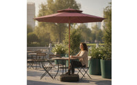 Patio Umbrella with Water-Resistant Base-Resistant Outdoor Umbrella with Base Freestanding Parasol for Backyard, Poolside, Market Stall