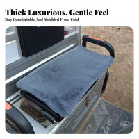 Thickened Electric Tricycle Seat Cushion Non-Slip Faux Seat Cover Cold-Proof for Commuters, Drivers, Daily Commute, Outdoor