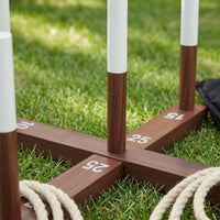 Wooden Hoop Toss Set Rustic Hoop Toss Game Scoreboard Yard Pastime