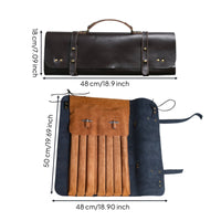 Drum Bag Leather Drumstick Roll Small Holder for Gigs, Music School