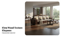 Wooden Living Room Furniture Set New Chinese aesthetic Multi-Piece Seating Group sturdy Wood Construction Couch Collection for Adults, Villa, Home, Lounge