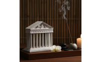 Classical Greek Temple Ornament Stone-Look Temple Model Classic Building Sculpture Ancient for Tabletop