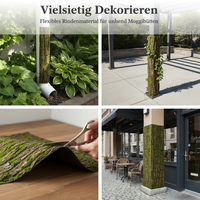 Artificial Tree Bark Pipe Cover for Decorative Column and Drain Pipe Concealment