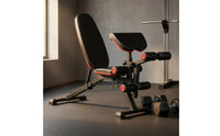 Multifunction Workout Bench Metal Frame Weight Bench with Leg Developer Wide Base for Floor Use