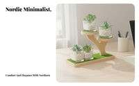 Multi-Functional Tiered Desk Organizer Multifunctional Tiered Wooden Riser Space-Saving Display Stand Sturdy Construction for Office Workers, Makeup Users, household members, Vanity, Dorm Room, Coffee Bar, vanity table