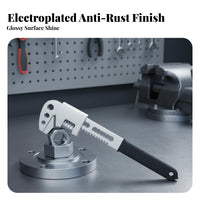 Heavy-Duty F-Shaped Adjustable Wrench Effortless Adjustment F Type Wrench High Force Wide Jaw Spanner Non-Slip Comfort Grip for Mechanics, Maintenance Workers, Plumbers, Automotive Repair, Workshop, Garage
