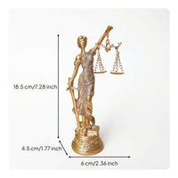 Lady Justice Statue Lustrous Deity of Justice Figurine Ornate for Office, Desk