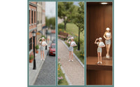 1/64 Standing Female Figure Collectible Standing Miniature Compact Mini Statue for Dioramas