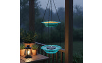 Easy to Hang Hummingbird Water Fountain Decorative Cascading Bird Fountain Lightweight Hanging Bird Bath Weather Resistant for Garden, Outdoor, Patio