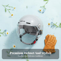 Half Shell Hair-Friendly Design Summer Sun Protection Helmet 3C Certified Secure Headwear for Women, Commuters, City Commuting
