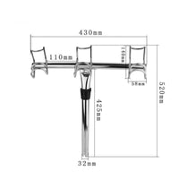 Three Tube Rod Rack 3 in 1 Triple Rod Rack Rustproof Outdoor Gear for Anglers