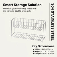 Shelf Organizer for Rectangular Under Cabinet Countertop Use, Racking Storage Shelving Unit for Kitchen Organizers