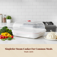 Microwave Steamer with Lid Kitchen Cookware Vented Lids Steam Release Vent for Home Cooks, Adults, Meal Prep, Dorm, Food Storage