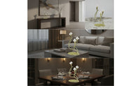 Flower Candle Holder Metal Candelabra Modern Centerpiece for Entryway
