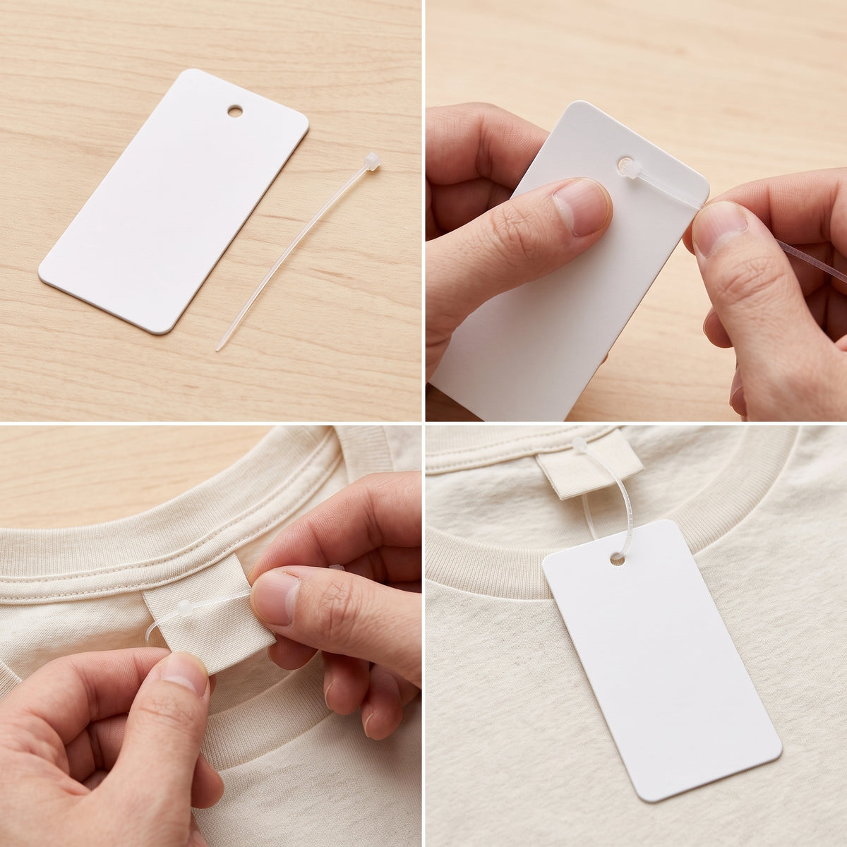 Blank Small Cards with Hole, Universal Hang Tag Labels, 1000 Sheets