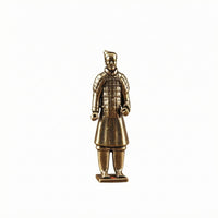 Lustrous Finish Terracotta Warrior Figurine Souvenir-Style Brass Warrior Figurine Compact Terracotta Soldier Ornament Detailed