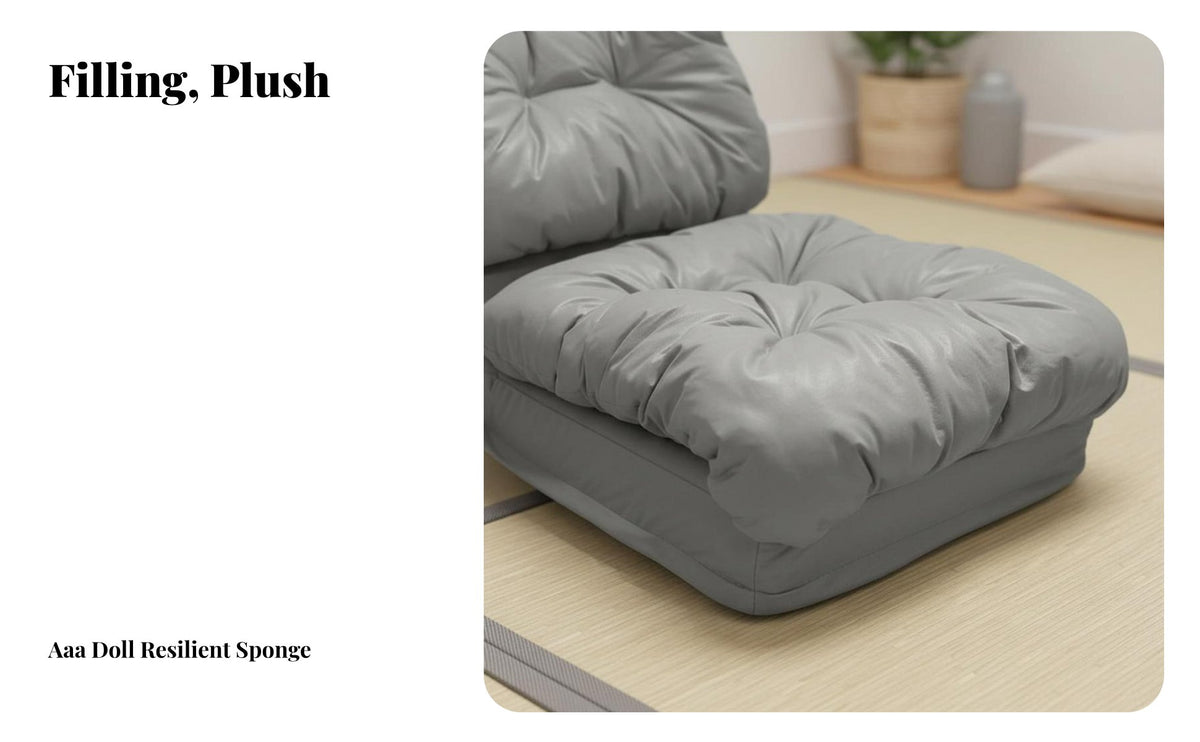 Foldable Design Adjustable Folding Floor Lounger Converts to Bed Sleeper Chair Space-Saving transformable Sofa Portable for Students, Young Adults, Apartment Dwellers, Dorm Room, Small Apartments, Bedroom