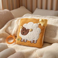 Cloth Book Crinkle Textile Book Sensory Toy Foldable Baby Books Lightweight for Babies, Stroller, Tummy Time