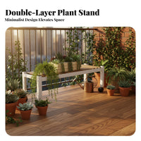 Rolling Plant Stand With Wheels Botanical Trolley Cart Multifunctional Flower Pot Holder Rack for Balcony, Living Room, Indoor