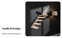 Space-Saving Wall-Mounted Feline Climber Multi-Functional Wall-Mounted Feline Playground High Load Capacity Pet Furniture Stylish Design for Apartment Dwellers, Indoor Areas, Living Room, Bedroom, Indoors