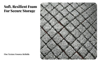 Shock Absorption Pre-Cut Grid Foam Insert Shockproof Pick and Pluck Foam Anti-Pressure for Hobbyists, Professionals, Equipment Case, Drawer