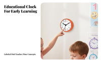 Wall Clock Timepiece Early Education Waterproof Easy to see Home Decor for Kids, Kitchen, Refrigerator, Shower