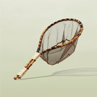 Bamboo Landing Net Deep Bag Handheld Fishing Net Fine Mesh Sturdy for Anglers