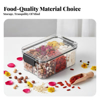 4-Compartment food container Easy to Clean 4-Compartment Storage container Stackable Design