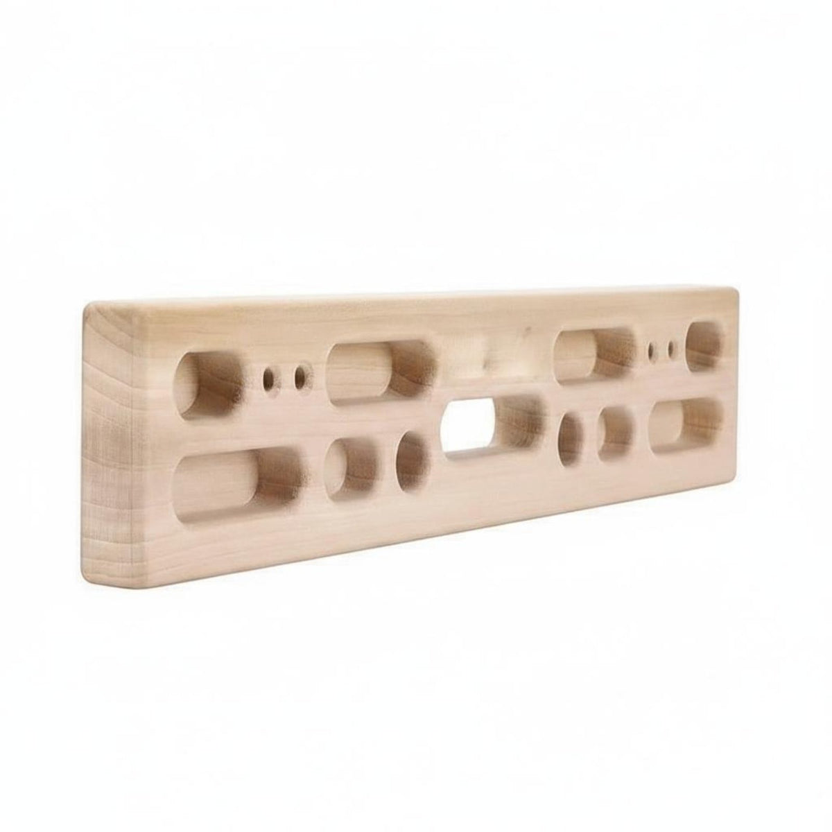 Natural Wood Climbing Fingerboard Strength Training Wooden Hangboard Easy to Hang Portable Grip Coach for Climbers, Boulderers, Home Gym, Outdoor