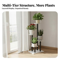 Multi Tier Plant Stand Modern Minimalist Design Tiered Plant Shelf Space Saving Multi-Level Flower Rack for Living Room, Balcony, Indoor