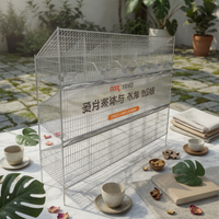 Multi-Level Rabbit Cage with Waste Tray Easy-Clean 18-Compartment Rabbit Cage Space-Saving for Breeders, Farms, Backyards