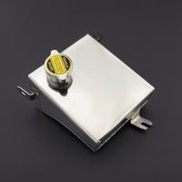 Coolant Reservoir Tank with Cap Aluminum Coolant Reservoir Tank with Twist Cap Welded for Car Enthusiasts, Mechanics, Performance Builds