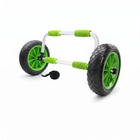 Aluminum Alloy SUP Transport Trolley Treaded Wheels Paddle Board Trolley Tie-down Strap Included Paddle Board Transporter Foam Grip Sleeves for Flat Ground