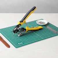 Labor-Saving Design Belt Hole Puncher Sharp Punches Revolving Punch Pliers Easy to Use Leather Hole Punch Tool Comfort Grip Handle for Leatherworkers, DIY Enthusiasts, Crafters, Household Repairs, Craft Projects, Workshop