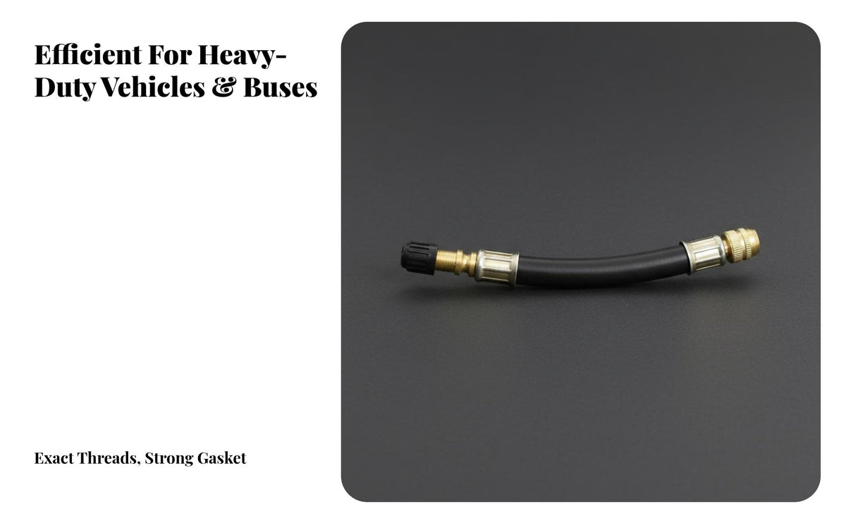 Rubber Valve Stem Extension Heavy Duty Truck Tire Inflation Tube Sturdy Tire Inflation Extension Hose for Repair Specialist S