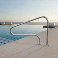 Swimming Pool Handrail Stainless Steel Pool Handrail with Base Plate Rustproof Hardware for Homeowners, Backyard