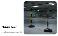 Movable Queue Line Barrier Indoor Outdoor Use Chain Stanchion High Visibility Portable Barrier for Event Organizers, Events, Warehouses