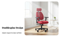 Lumbar Support High-Back Ergonomic Chair 360-Degree Swivel Ergonomic Mesh Chair with Headrest Quiet Rolling Casters Computer Seat Heavy-Duty Construction for Remote Workers, Students, Gamers, Bedroom, Study Room, Workstation, Gaming Setup